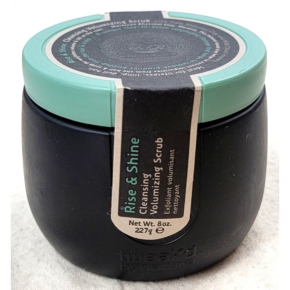 Tweak’d Rise & Shine Volumizing Scrub 8 oz Rhassoul Clay NEW Sealed